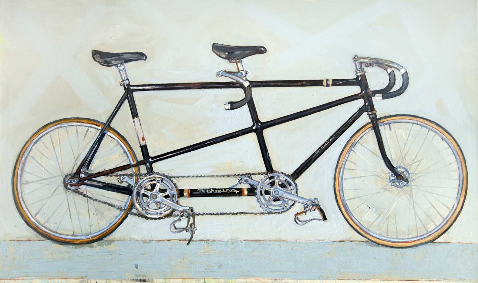 Track Tandem 19 | Bicycle Paintings, Prints and Custom Bike Art Portraits