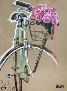 Bianchi with Roses on Kraft Stonehenge